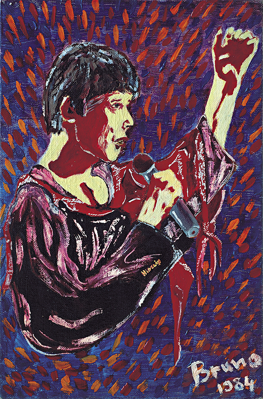 Bruno Arts | huile sur toile | Higelin au Casino de Paris | 1984
